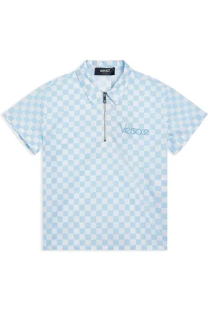 VERSACE Contrasto poplin polo shirt