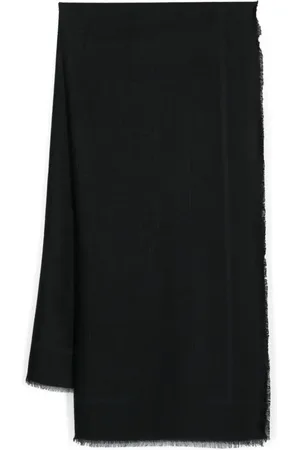 Elisabetta Franchi Logo-jacquard frayed scarf