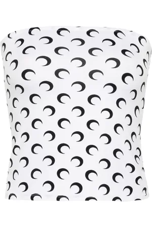 Marine Serre Crescent Moon-print tube top