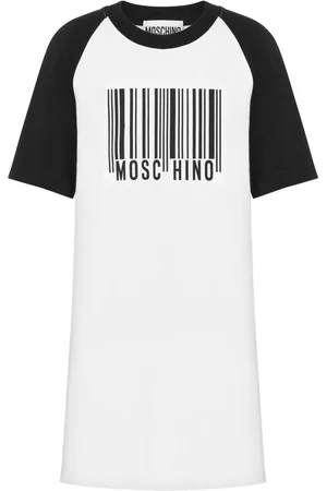 Moschino Barcode-print cotton minidress