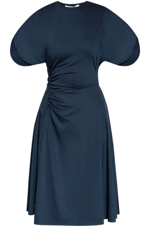 Victoria Beckham Draped-detail midi dress