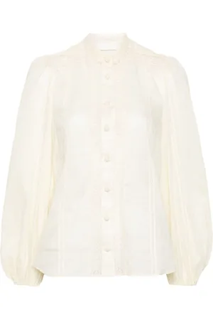 ZIMMERMANN Halliday lace-trim cotton shirt
