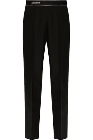 Casablanca Pressed-crease virgin wool trousers