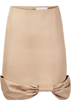 Nina Ricci Bow Peplum Mid Skirt