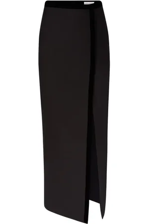 Nina Ricci Long Slit Wool Skirt