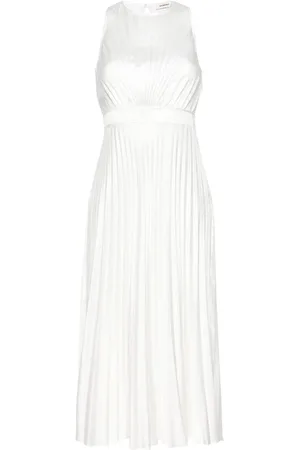 Sandro Plissé-effect satin dress