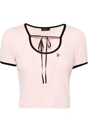 tout a coup Tie-fastening cropped T-shirt
