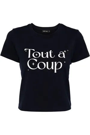 tout a coup Logo-print cropped T-shirt