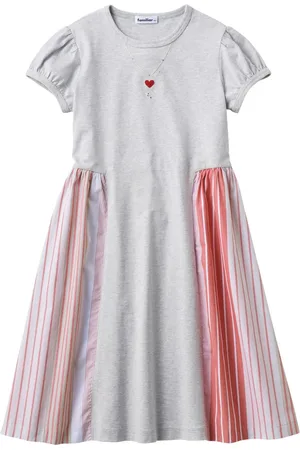 Familiar Heart-motif cotton midi dress