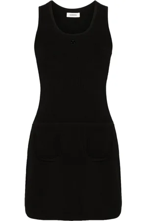 Sandro Logo-appliqu?? ribbed minidress