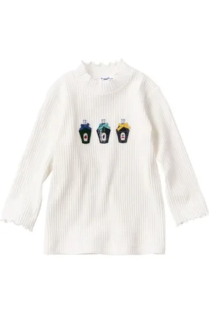 Familiar Appliqué-detail ribbed-knit jumper