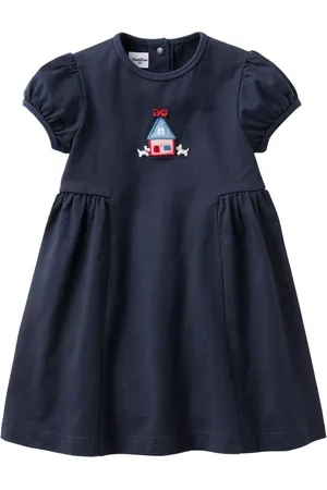 Familiar House-embroidered cotton midi dress