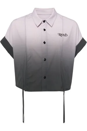 Izzue Ombr??-effect cropped shirt