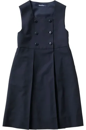 Familiar Double-breasted wool midi dress