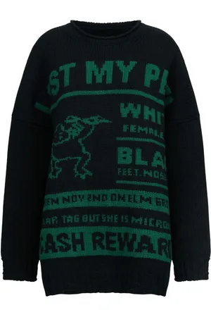 Maison Margiela Intarsia-knit virgin-wool oversize jumper