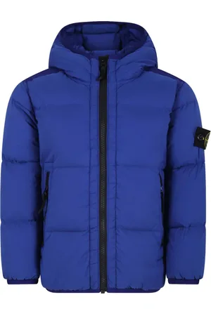 Stone Island Compass-patch padded hooded jacket