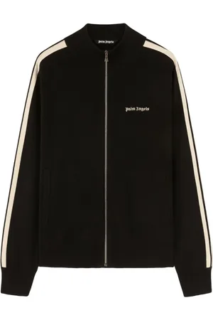 Palm Angels Logo-embroidered zip-up jacket
