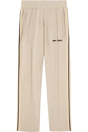 Palm Angels Logo-embroidered knitted track pants