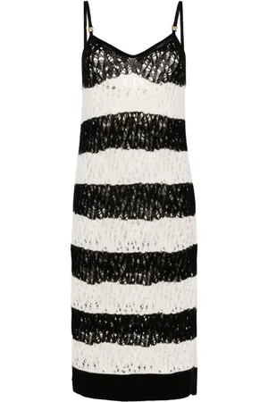 Palm Angels Open-knit striped dress