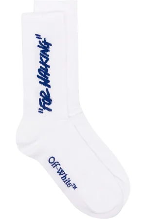 OFF-WHITE "For Walking" ribbed crew socks