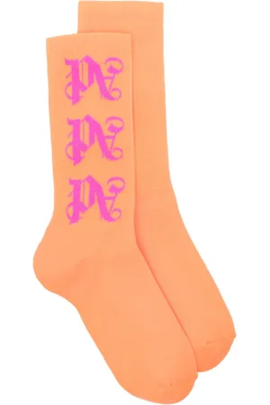 Palm Angels Intarsia-logo ribbed socks