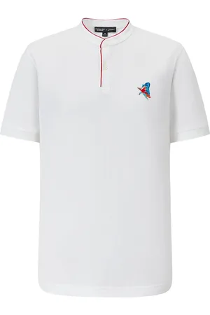 SHANGHAI TANG X Jacky Tsai mandarin-collar polo shirt