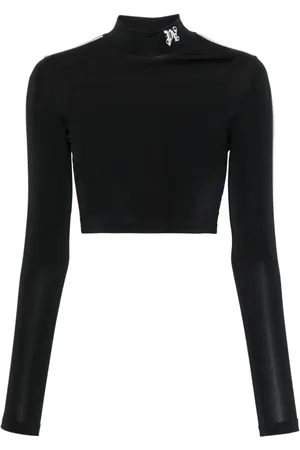 Palm Angels Embroidered-logo cropped top