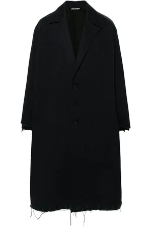 Palm Angels Single-breasted twill coat