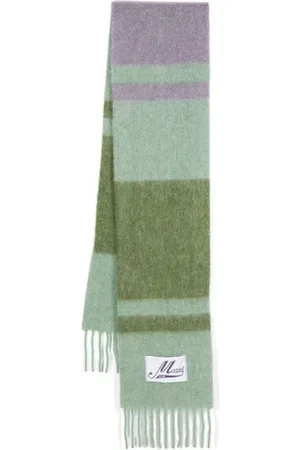 Marni Fringed brushed-knit scarf