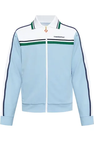 Casablanca Logo-embroidered panelled track jacket