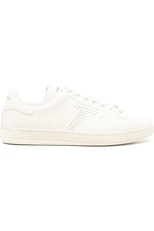 Tom Ford Perforated-logo leather sneakers