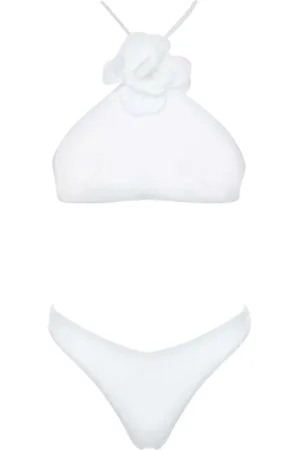 Serafini Floral-appliqu?? halterneck bikini set