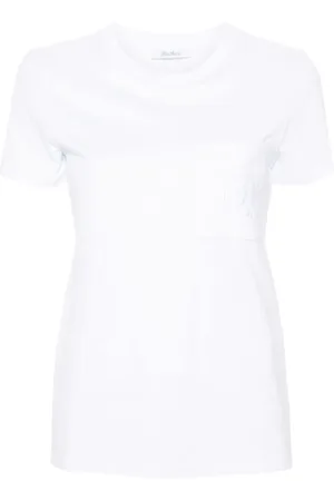 Max Mara Monogram-embroidered cotton T-shirt