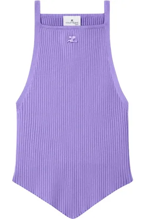 Courrèges Pointy ribbed tank top