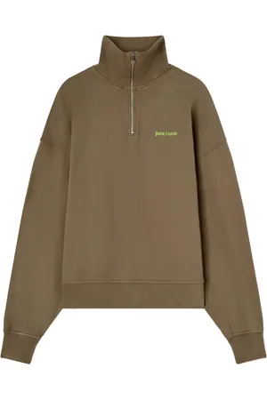 Palm Angels Logo-embroidered cotton sweatshirt