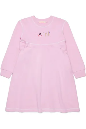 Marni Beaded-logo jersey dress