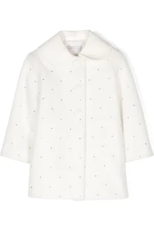 MONNALISA Rhinestone-embellished felted coat