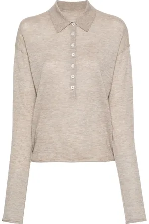 Zadig & Voltaire Polo-collar m??lange cashmere jumper