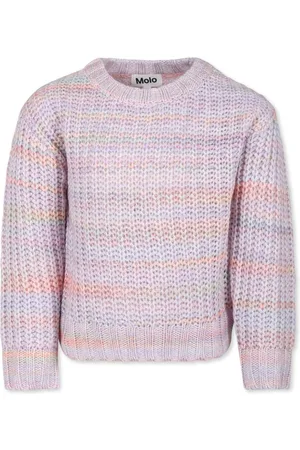 Molo Stripe-pattern cable-knit jumper