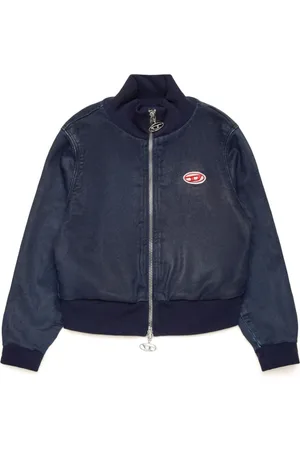 Diesel Logo-embroidered denim jacket