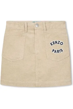 Kenzo Logo-appliqu?? corduroy skirt