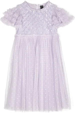 Needle & Thread Heart Lattice tulle dress