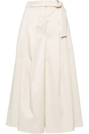 FEDELI Cropped wide-leg trousers