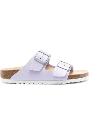 Birkenstock Arizona logo-buckle slides