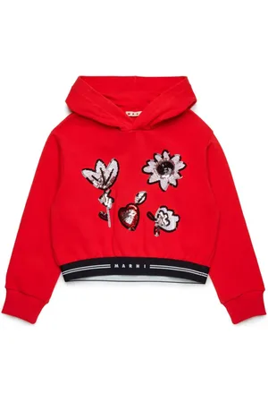 Marni Sequin-embellished cotton hoodie
