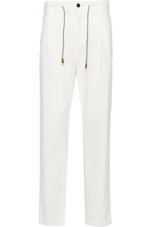 ELEVENTY Mid-rise tapered chinos