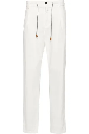 ELEVENTY Pleat-detail drawstring trousers
