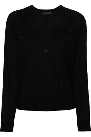 Emporio Armani Rhinestone-embellishment wool sweater