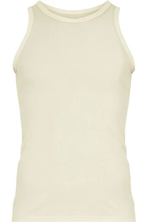 Maison Margiela Fine-ribbed round-neck tank top