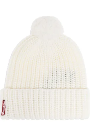 Dsquared2 Ribbed-knit pompom beanie